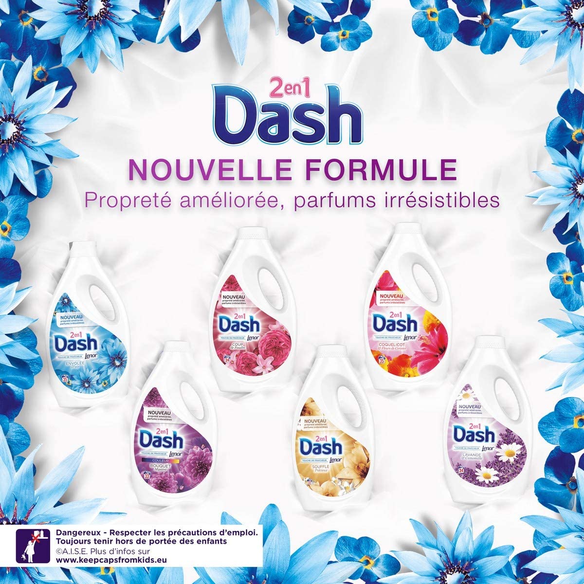 Dash Dash lessive liquide ou en poudre universal ou color - En
