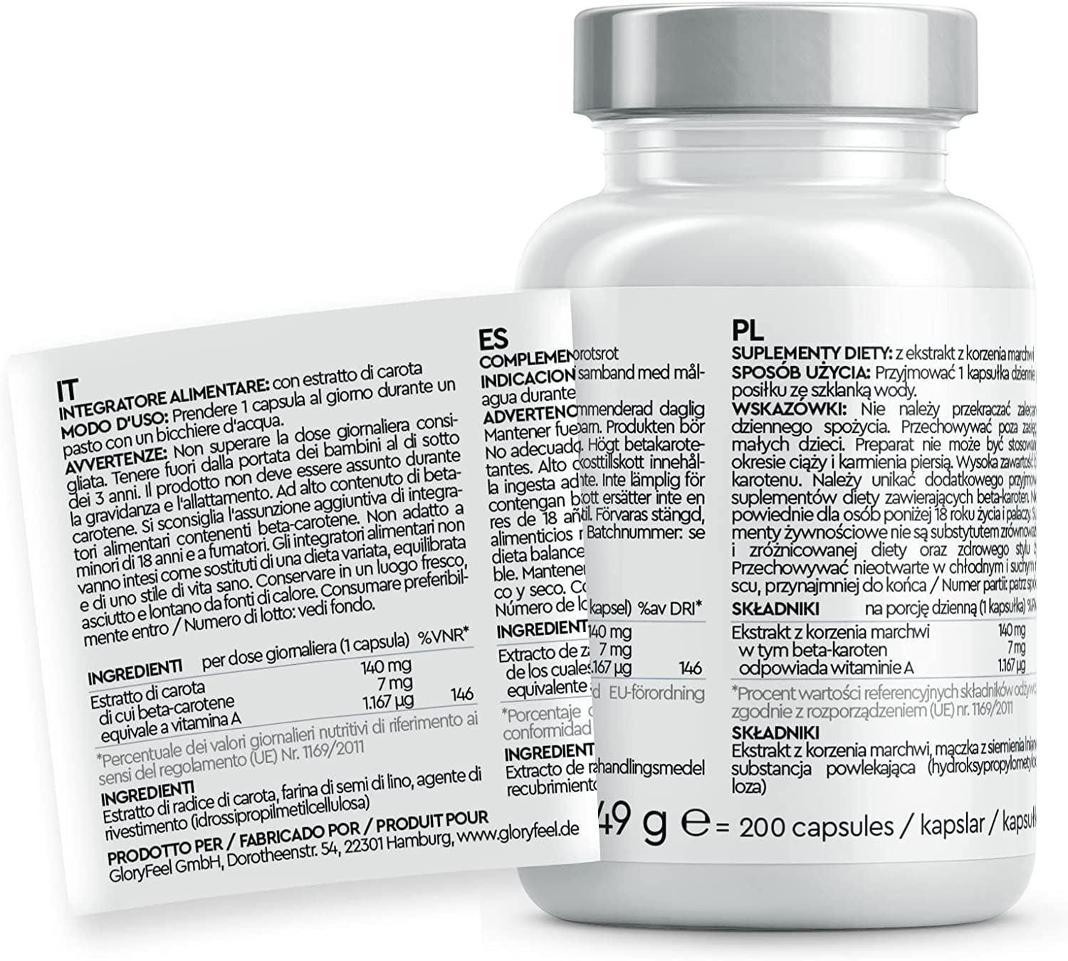 Gloryfeel BêtaCarotène Test et avis Le Meilleur Avis